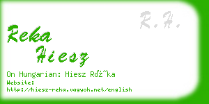 reka hiesz business card